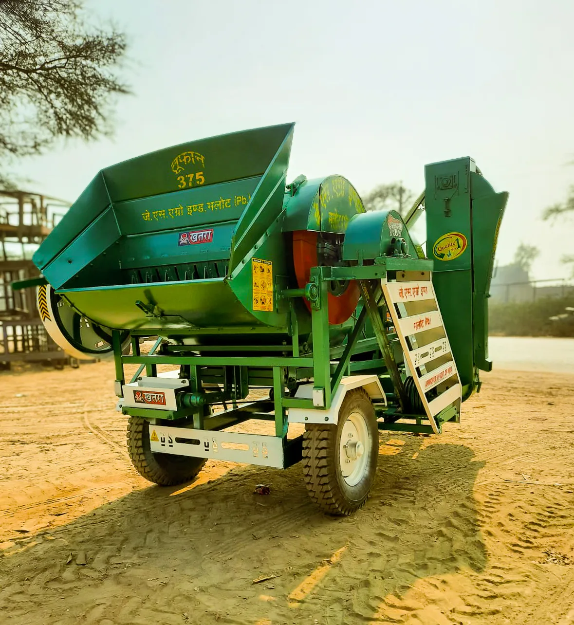 J.S. Agro Industries green multi crop thresher
